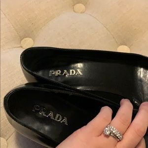 Black Prada heels